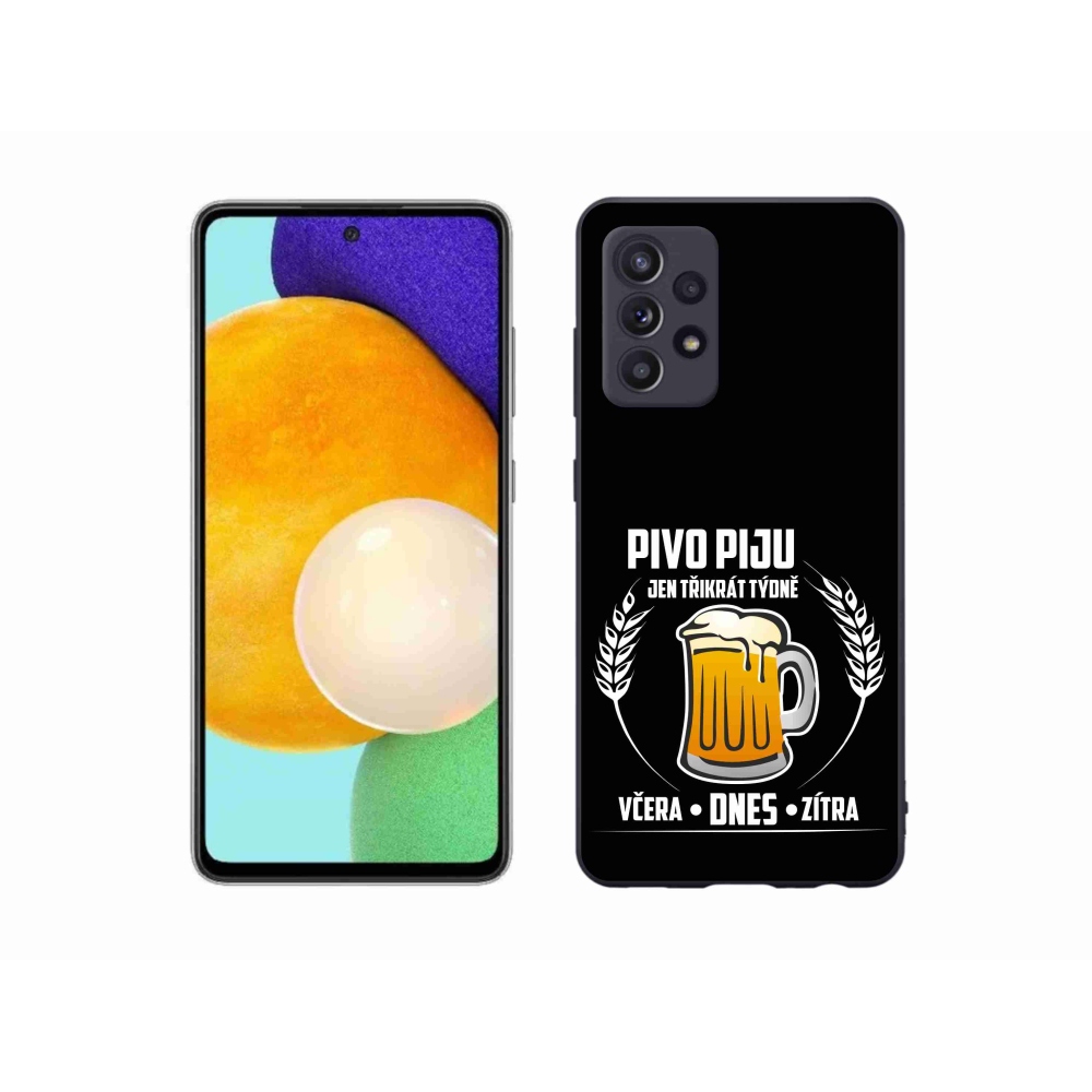 Gél borítás mmCase Samsung Galaxy A52s 5G - sör motívum fekete háttérrel