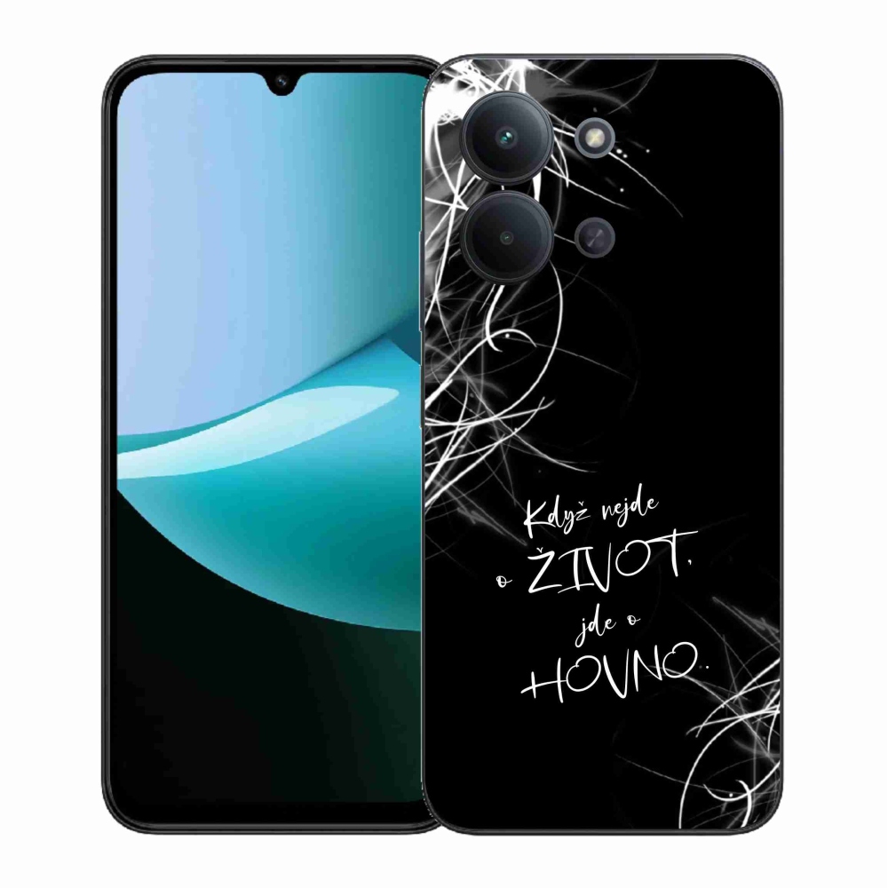 Gél borító mmCase a Xiaomi Redmi 15C 4G (171mm)/Poco C85 4G (171mm) - vicces szöveg 16 fekete háttérrel