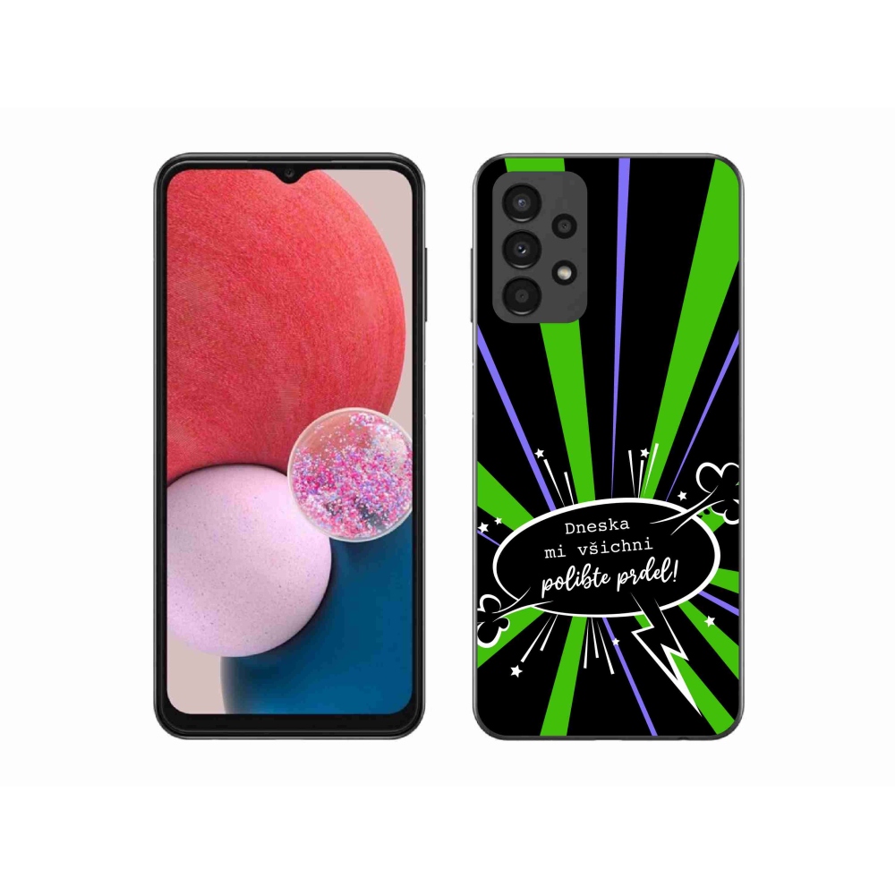 Gél borítás mmCase Samsung Galaxy A13 4G - vicces szöveg 15 fekete háttér