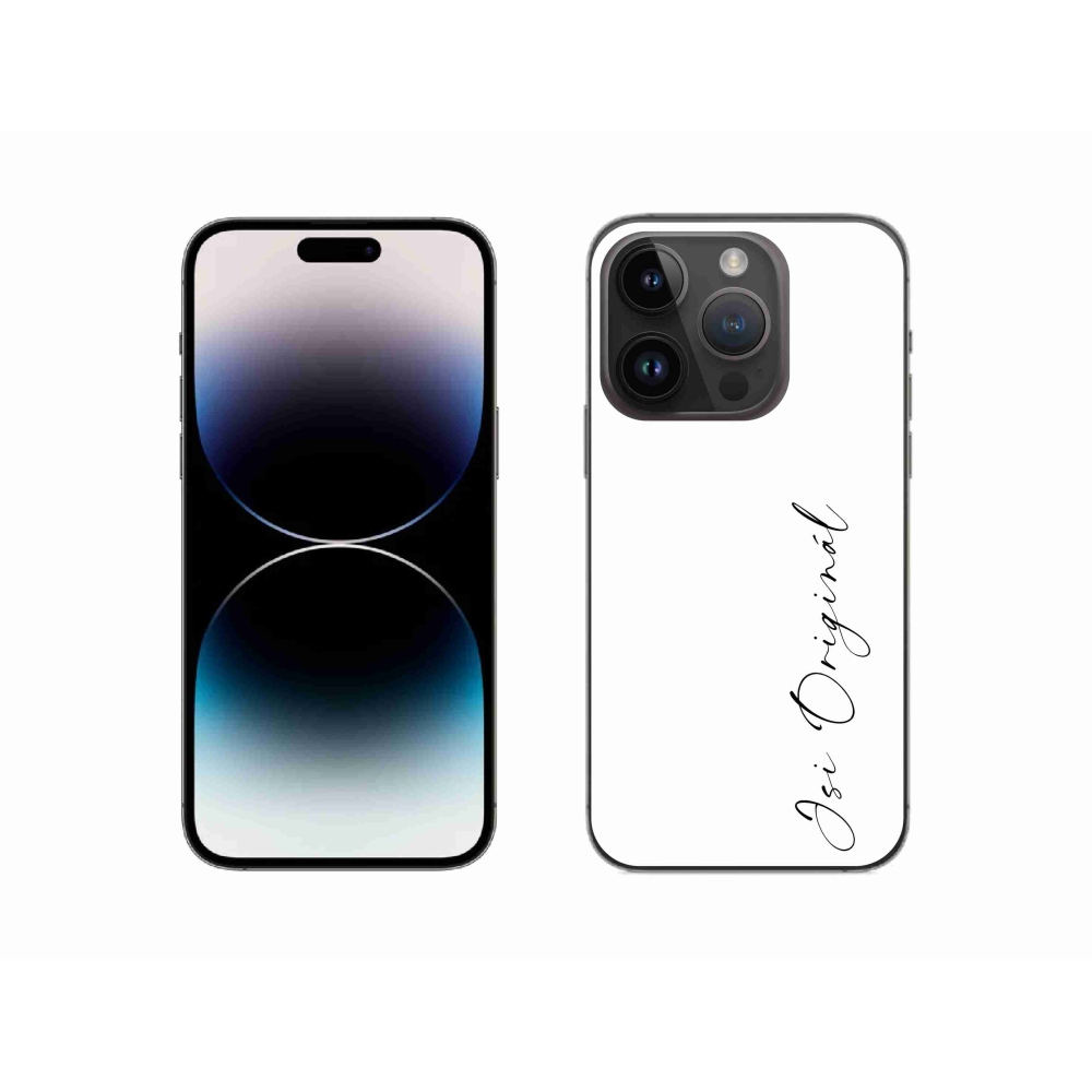 Gél borító mmCase iPhone 14 Pro 6.1 - te vagy az eredeti fehér háttér