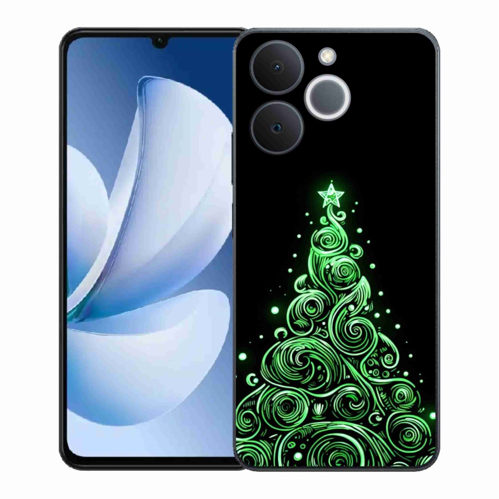 Gél borítás mmCase a Realme Note 70T-hez - neon karácsonyfa 3