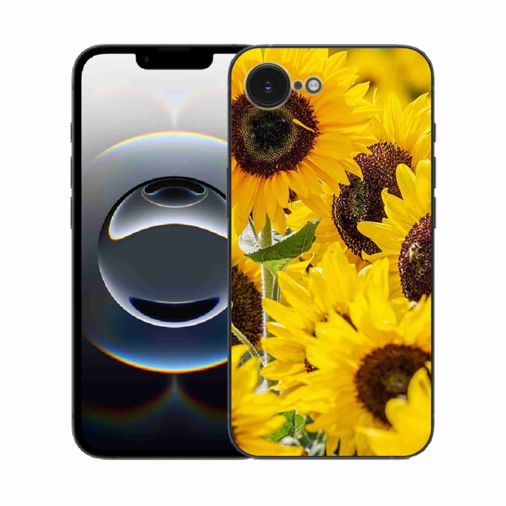 Zselés borítás mmCase iPhone 16e készülékhez - Napraforgó