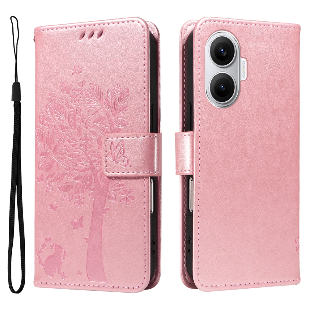 Fák könyv tokja Xiaomi Poco F7 5G - rózsaarany