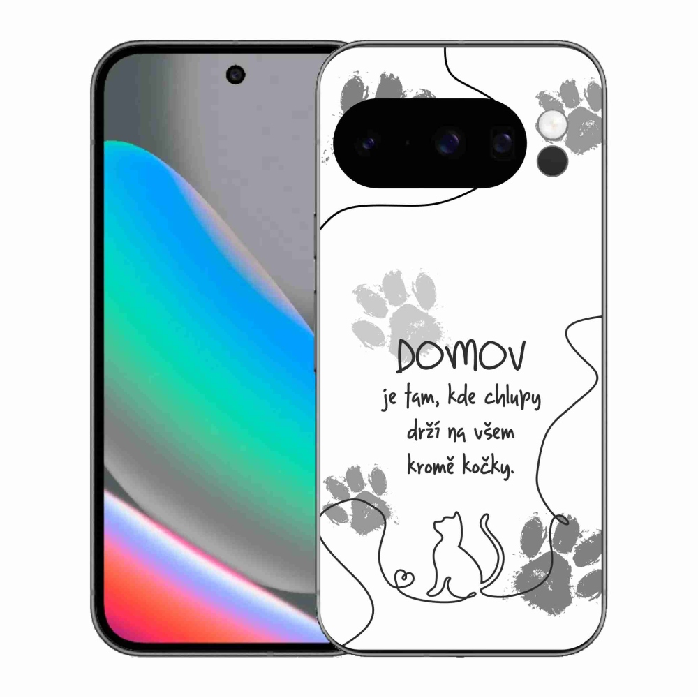 Gél borítás mmCase a Google Pixel 10 Pro számára - macska motívum fehér háttérrel