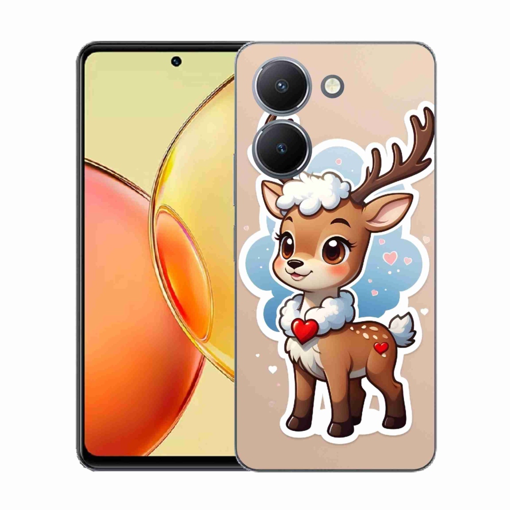 Zselés borítás mmCase a Vivo Y36-hoz - rajzfilm rénszarvas