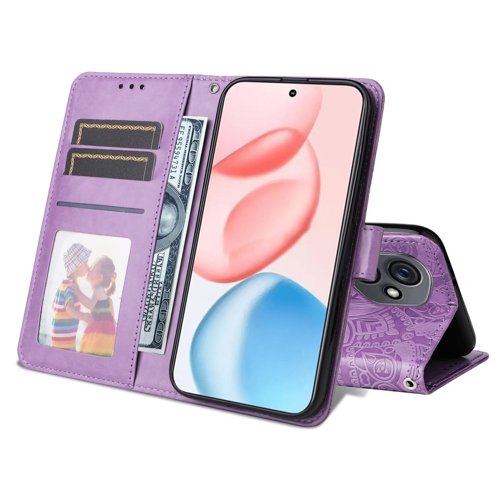 Napraforgó könyvtáska Honor 400-hoz - lila