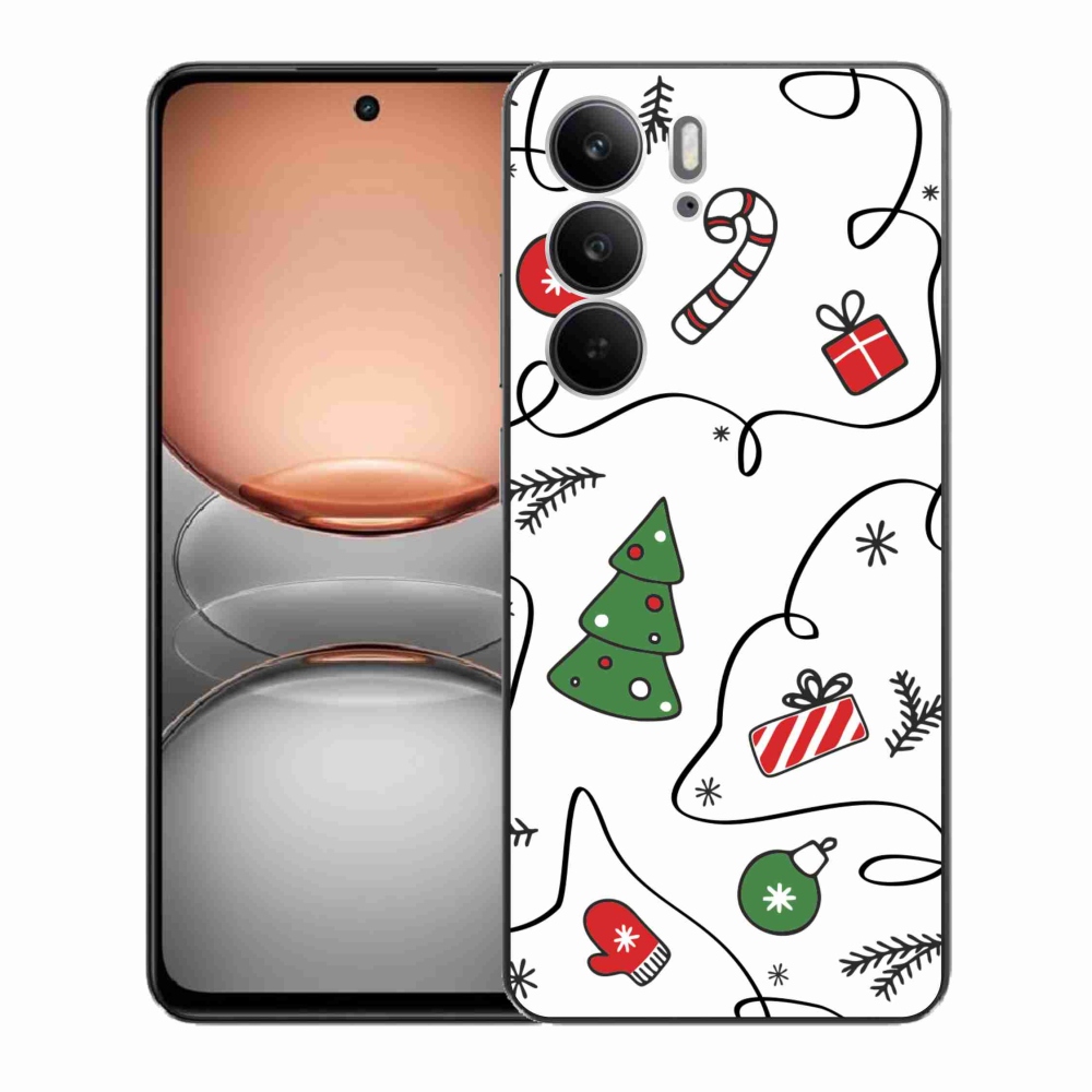 Gél borító mmCase a Realme C75 készülékhez - karácsonyi motívumok