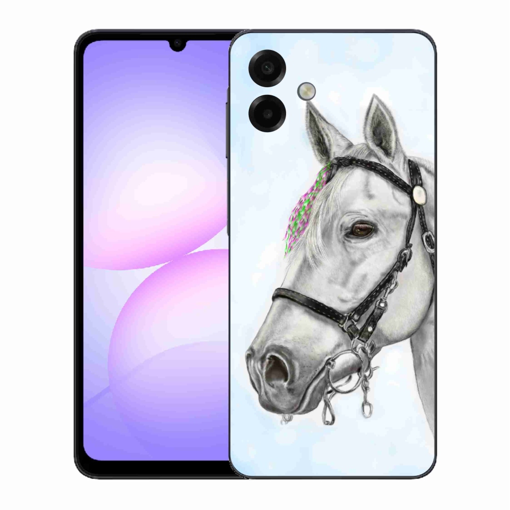 Zselés borítás mmCase Samsung Galaxy A07 4G - fehér ló 1