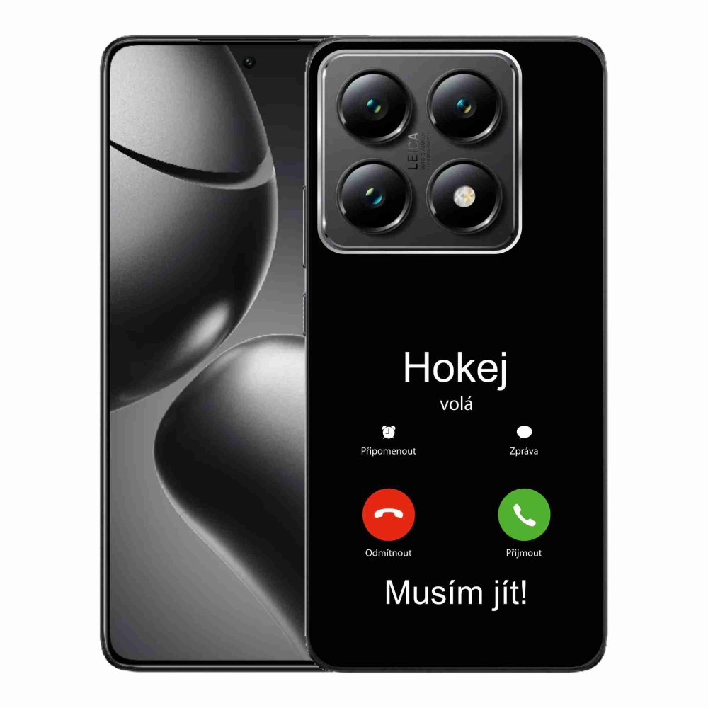 Gél borítás mmCase a Xiaomi 14T Pro - hoki hívások fekete háttérrel