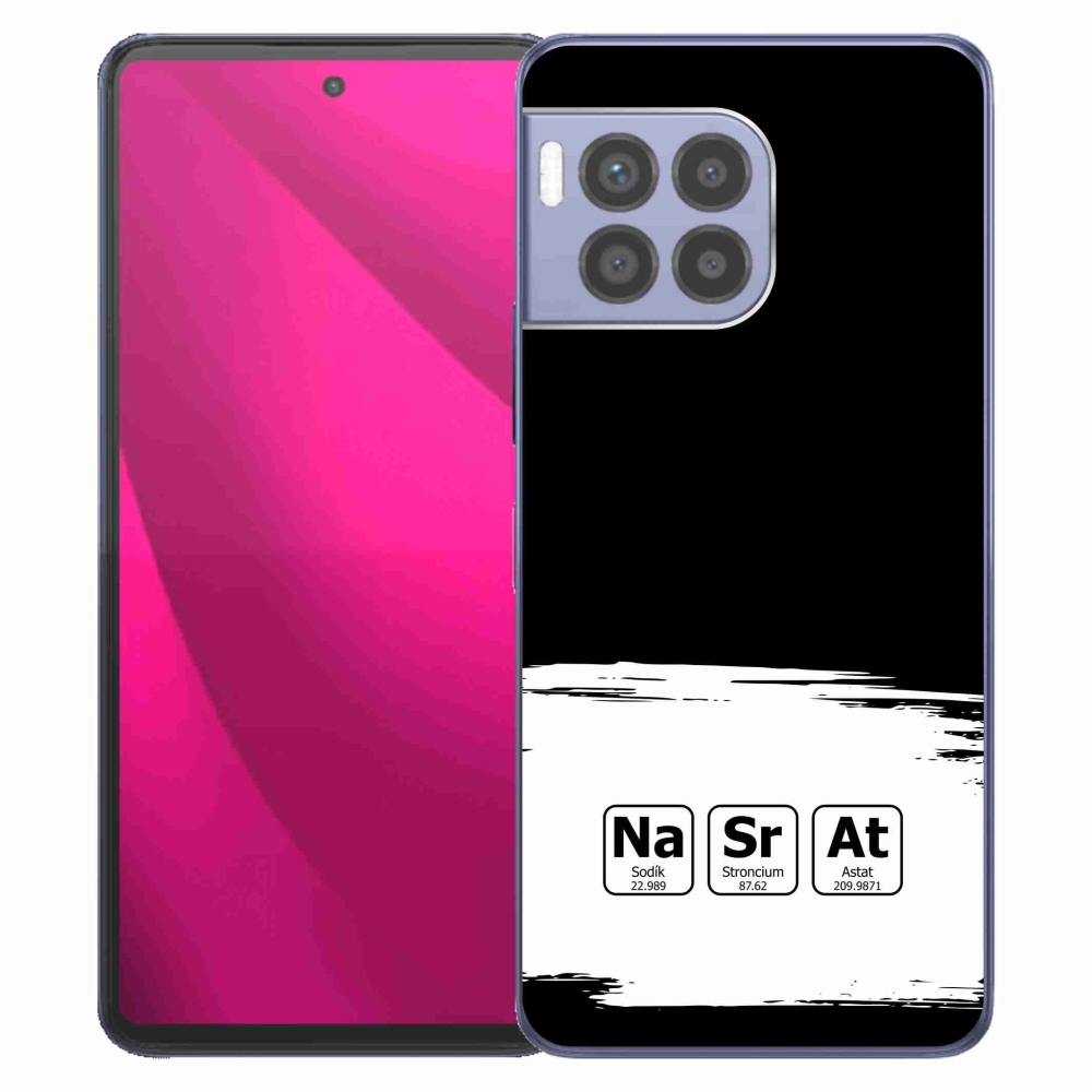 Gél borító mmCase a T-Mobile T Phone 2 Pro készülékre - kémiai elemek fehér és fekete háttérrel