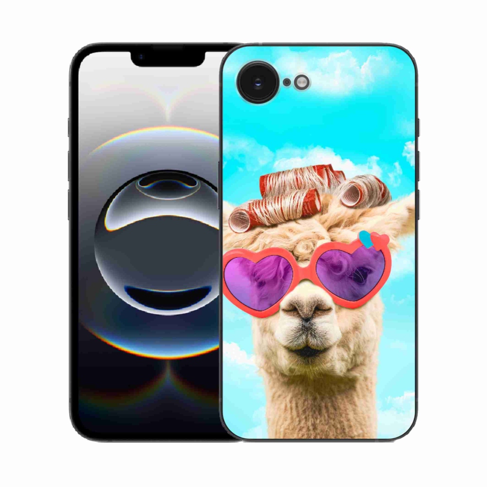 Zselés borítás mmCase iPhone 16e készülékhez - szemüveges láma