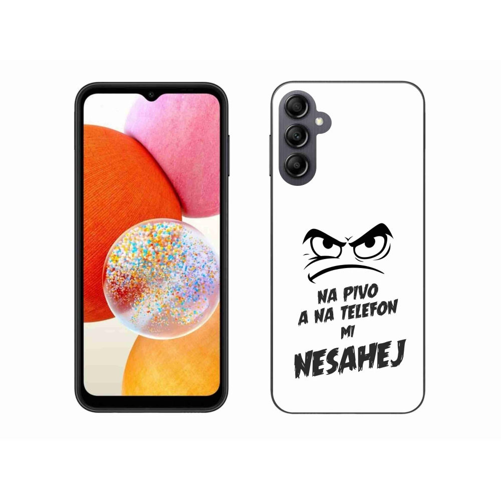 Gél borítás mmCase Samsung Galaxy A14 4G/5G - sör motívum 2 fehér háttérrel