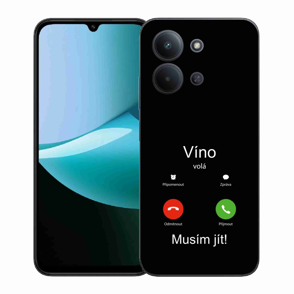 Gél borítás mmCase a Xiaomi Redmi 15C 4G (171mm)/Poco C85 4G (171mm) - bor hívások fekete háttérrel