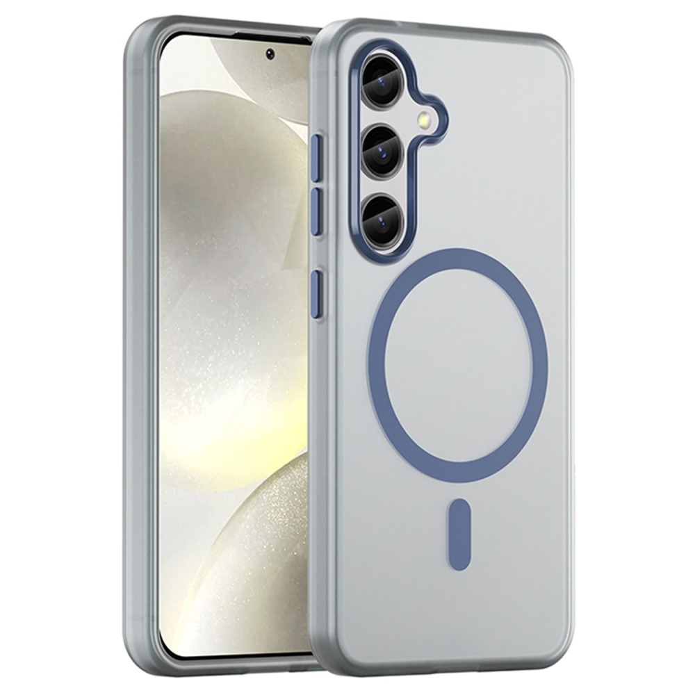 Frost gél tok MagSafe támogatással Samsung Galaxy S24+/S25+ készülékhez - sötétkék