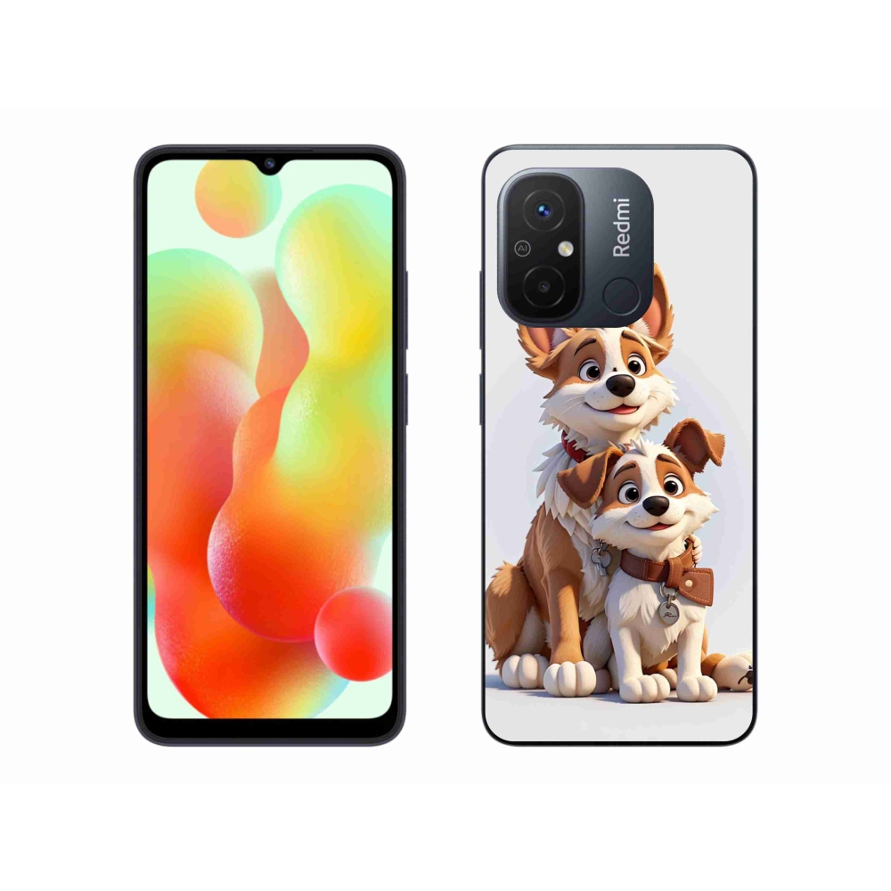 Gél borítás mmCase a Xiaomi Redmi 12C-hez - kutyák rajzolása