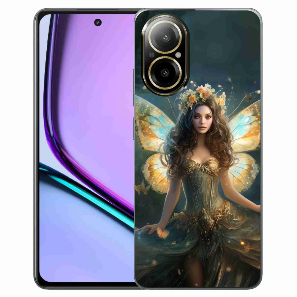 Gél borító mmCase a Realme C67 készülékhez - pillangó nő