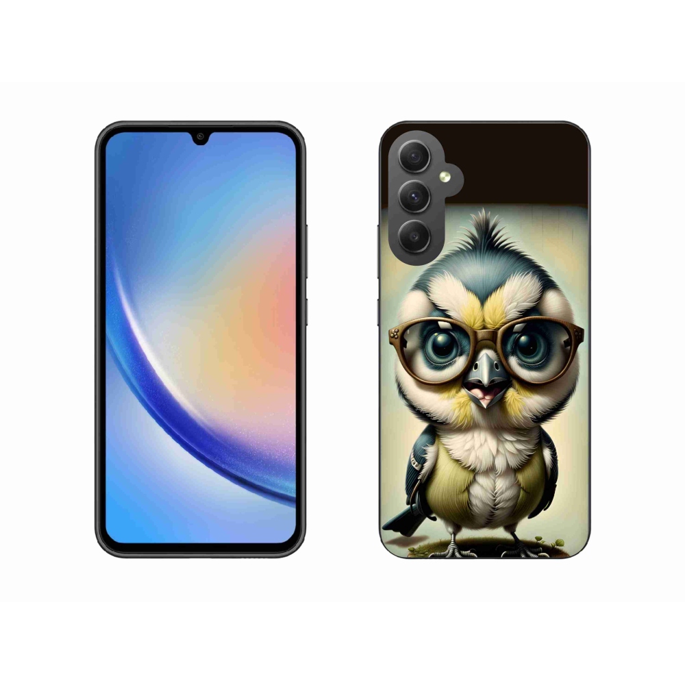 Zselés borítás mmCase Samsung Galaxy A34 5G - kölyök szemüveggel