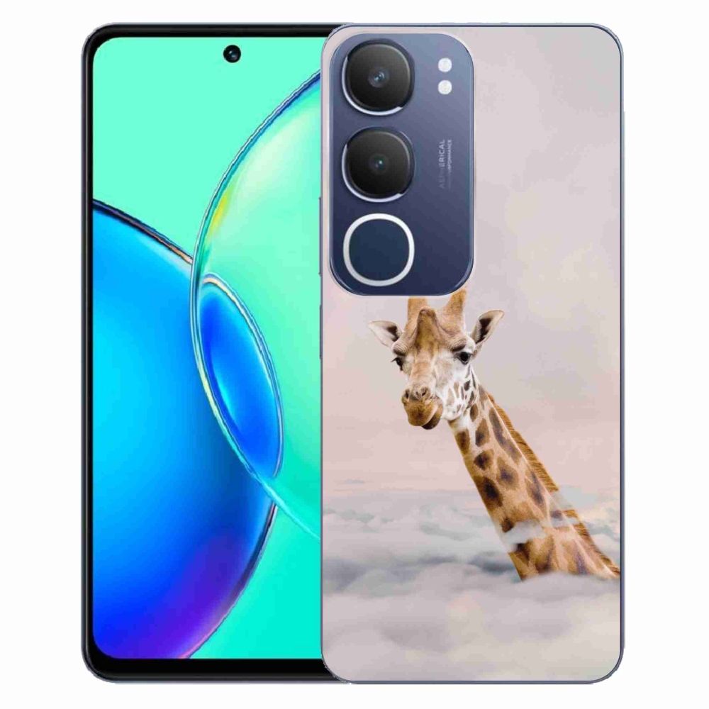 Gél borítás mmCase a Vivo Y19s készülékhez - zsiráf a felhőkben