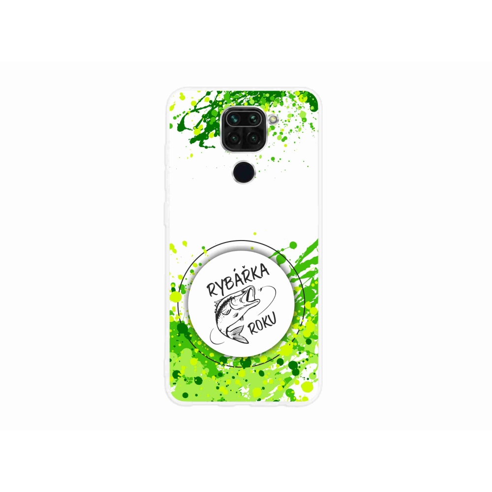 Gél borító mmCase a Xiaomi Redmi Note 9-hez - az év halászának fehér háttere