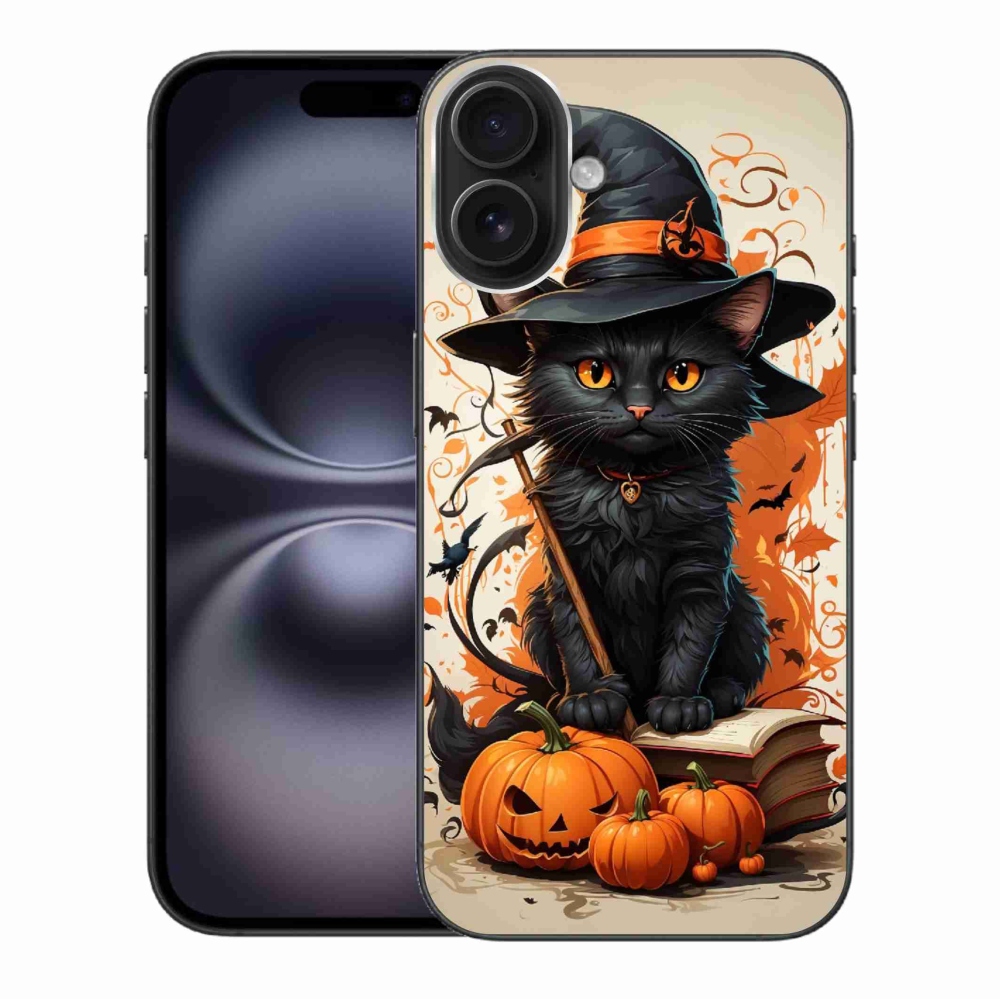 Zselés borítás mmCase iPhone 16 Plus készülékhez - macska varázsló