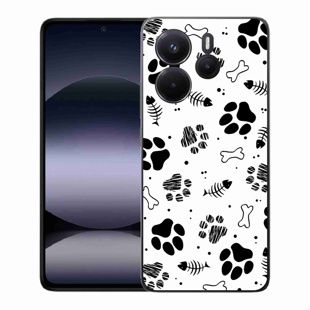 Gél borítás mmCase a Xiaomi Redmi Note 14-hez - kutyamancsok 1