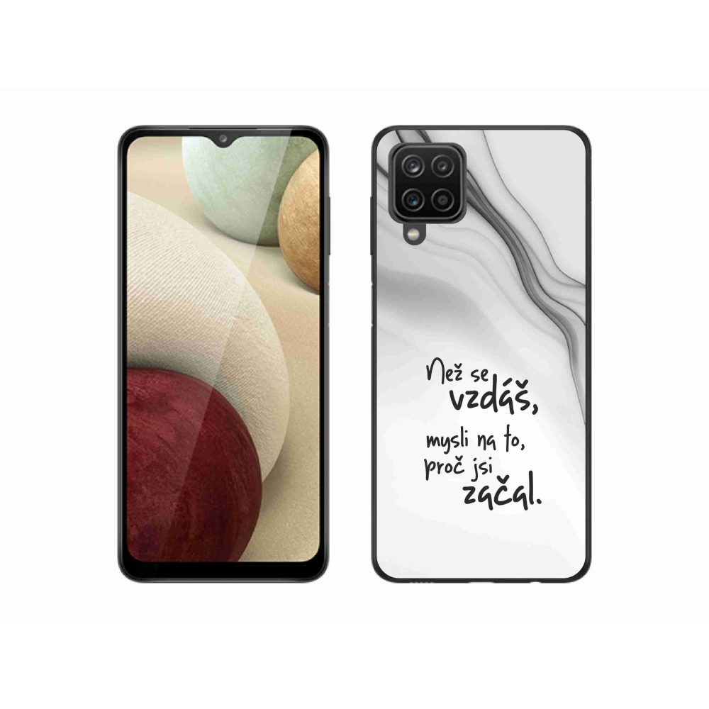 Gél borítás mmCase Samsung Galaxy M12 - idézem 2 fehér háttérrel