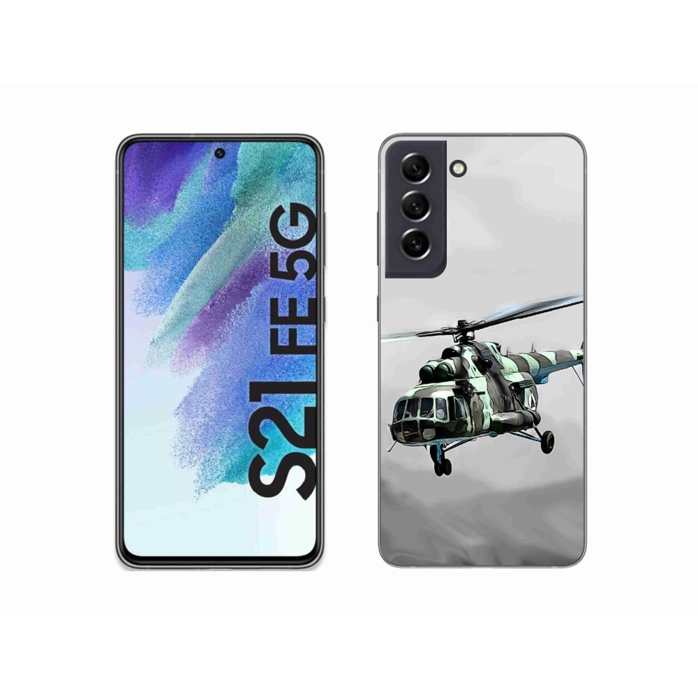 Zselés borítás mmCase Samsung Galaxy S21 FE 5G - katonai helikopterhez