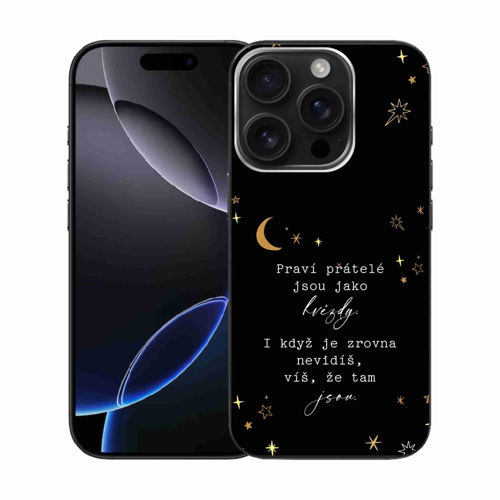 Gél borítás mmCase iPhone 16 Pro készülékhez - Idézet 6 fekete háttér