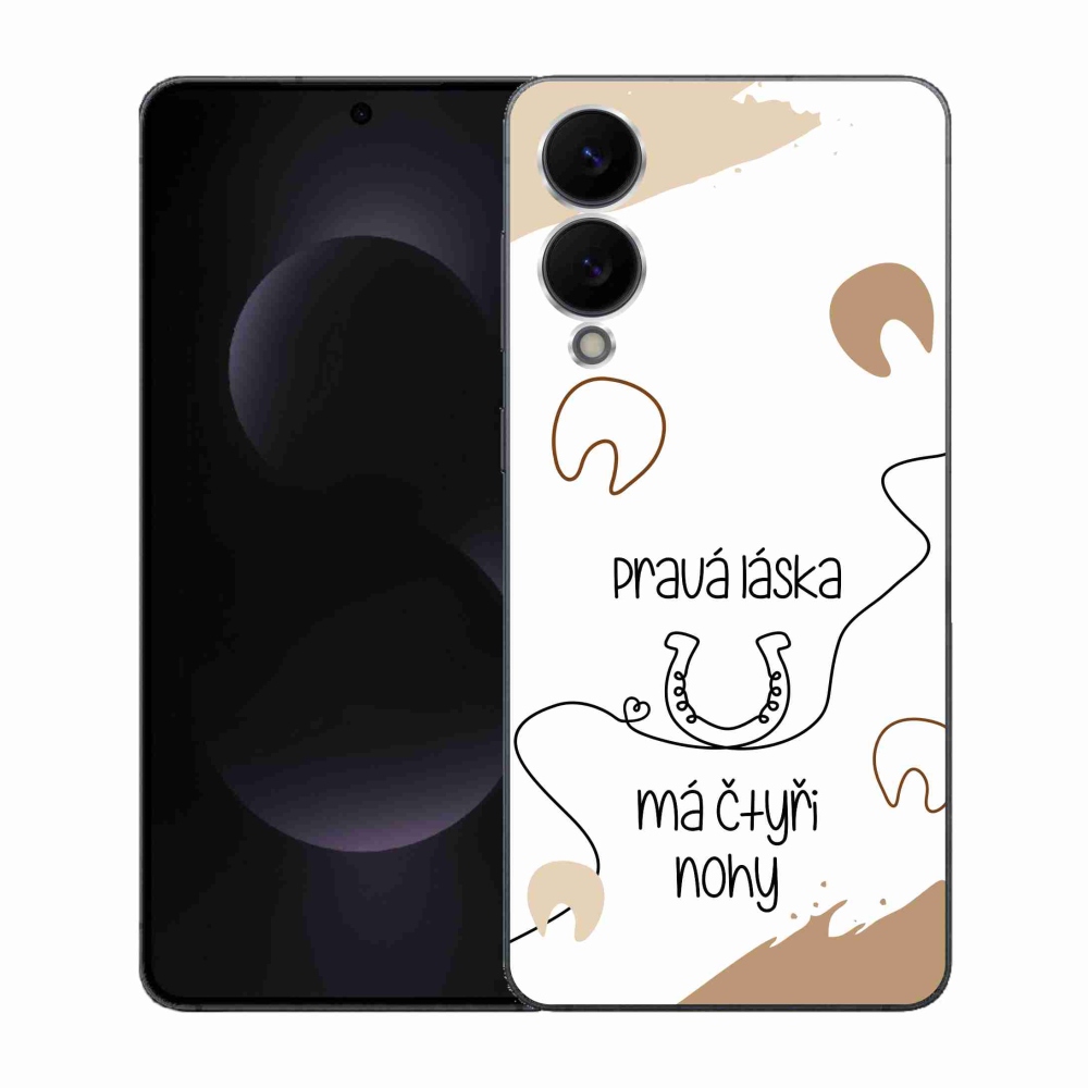 Gél borító mmCase Samsung Galaxy S25 Edge készülékhez - ló motívum fehér háttér