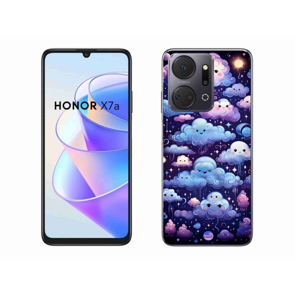 Zselés borítás mmCase a Honor X7a számára - felhők