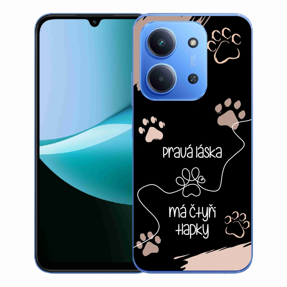 Gél borítás mmCase a Xiaomi Redmi 15C 4G/5G (173mm) - kutya motívum 1 fekete háttérrel