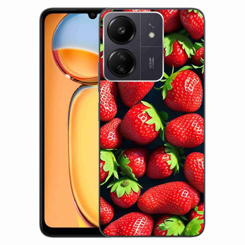 Gél borítás mmCase a Xiaomi Poco C65/Redmi 13C készülékhez - eper