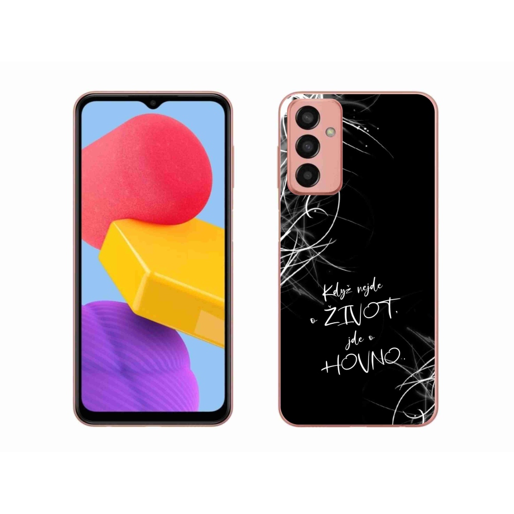 Gél borító mmCase Samsung Galaxy M13 készülékhez - vicces szöveg 16 fekete háttér