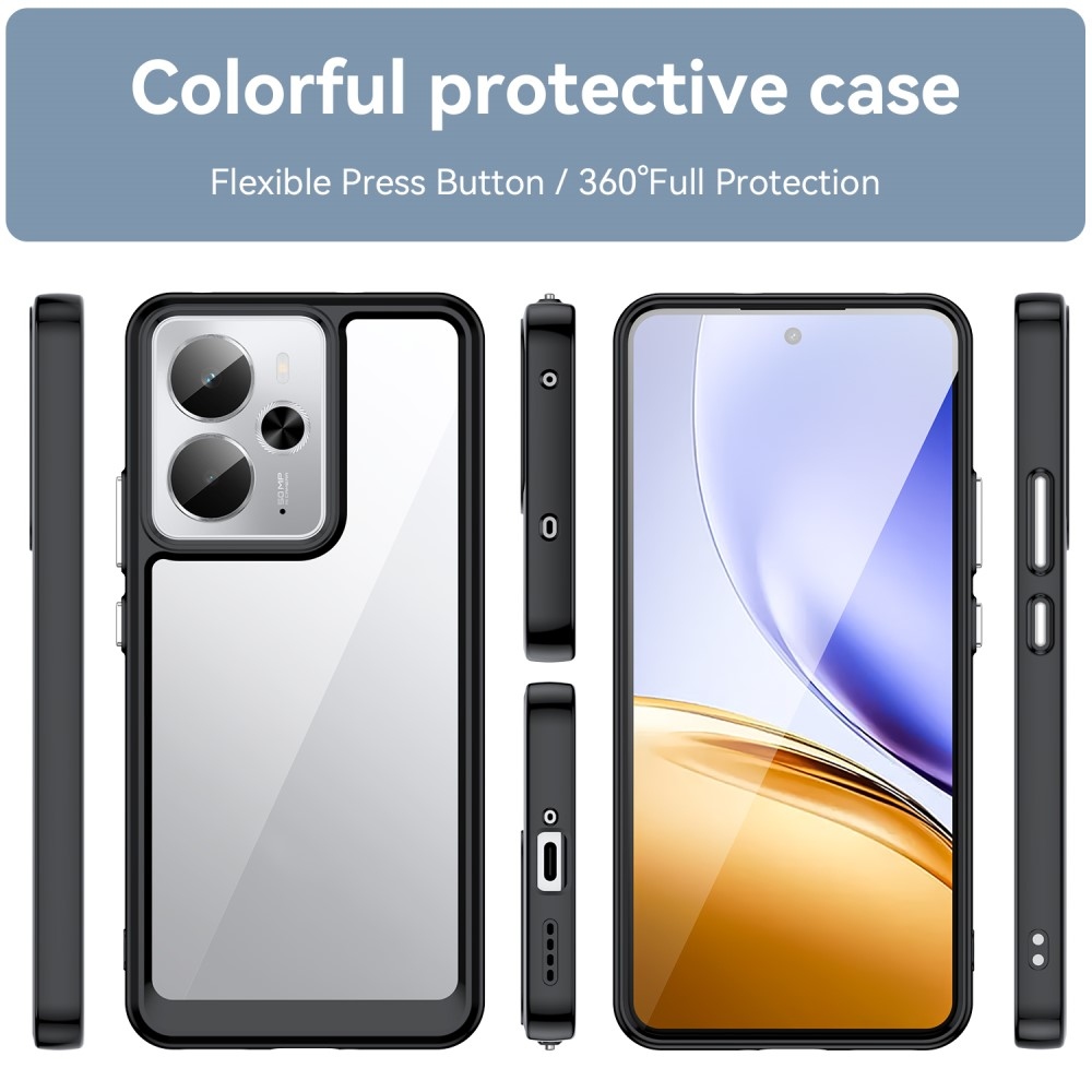 Gél tok rögzített hátlappal a Realme 14 5G/14T 5G készülékhez - fekete