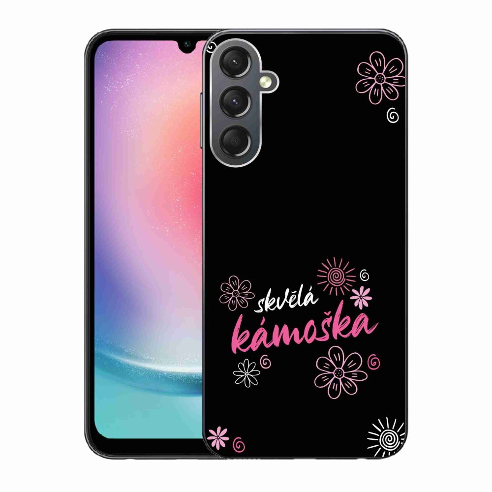 Gél borító mmCase Samsung Galaxy A24 - nagyszerű haver fekete háttérrel