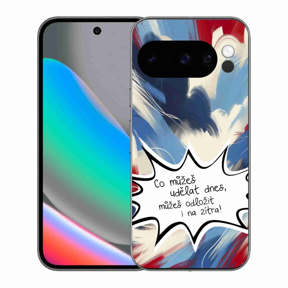 Gél borító mmCase a Google Pixel 10 Pro számára - vicces szöveg 9 fehér háttér