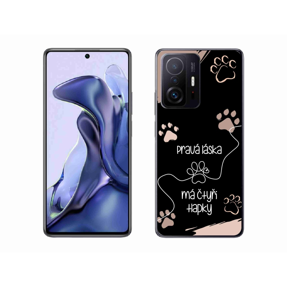 Gél borítás mmCase a Xiaomi 11T Pro készülékhez - kutya motívum 1 fekete háttér