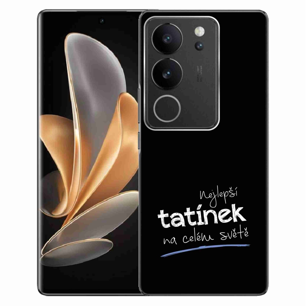 Gél borító mmCase a Vivo V29 5G-n - legjobb apuci 4 fekete háttérrel