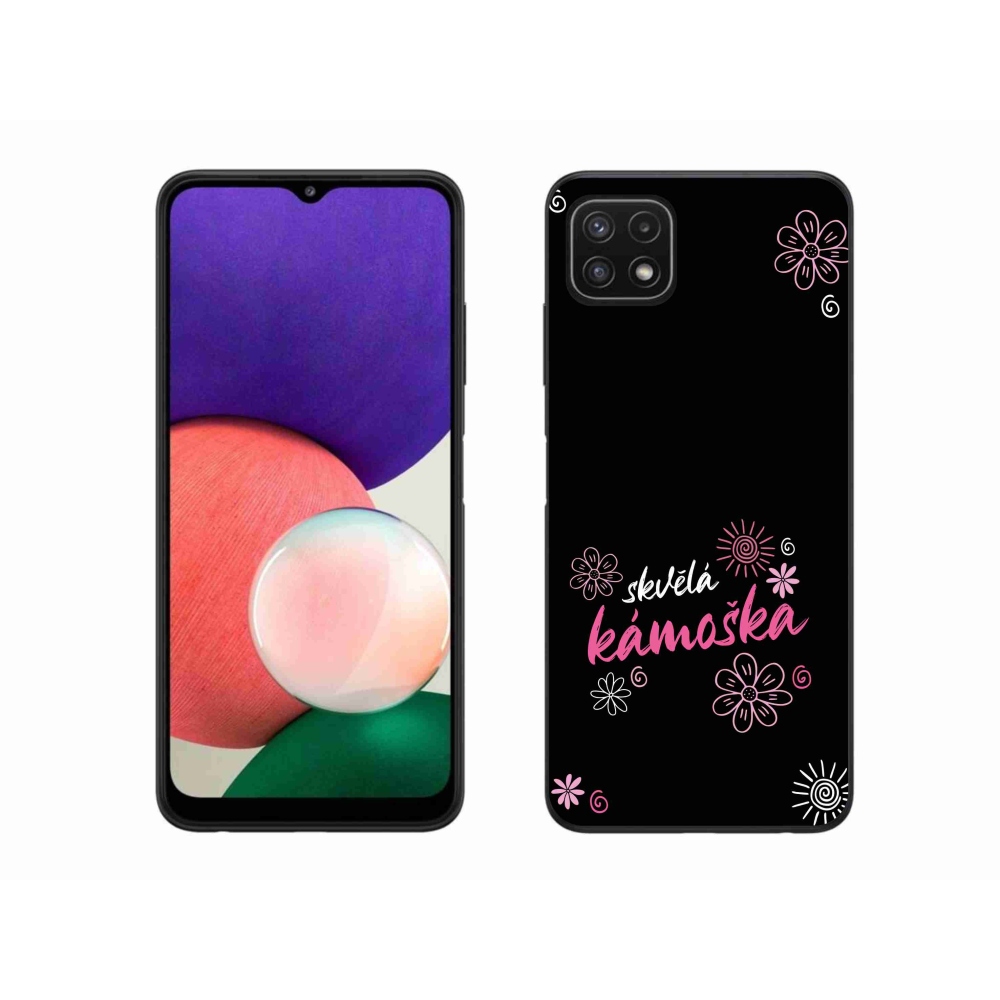 Gél borítás mmCase Samsung Galaxy A22 5G - nagyszerű haver fekete háttérrel