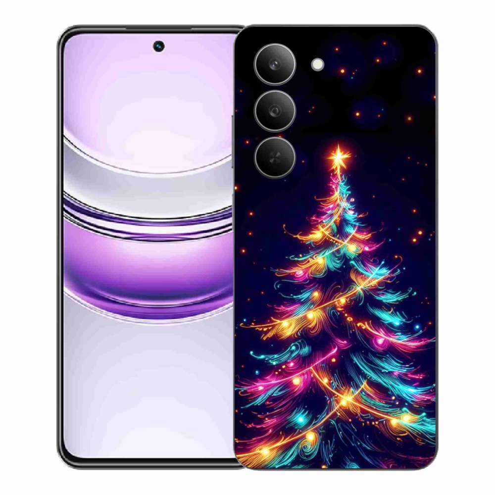 Gél borítás mmCase a Realme 14x 5G készülékhez - neon karácsonyfa