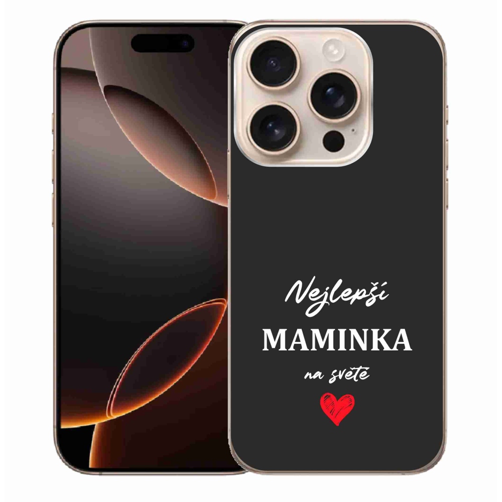 Gél borítás mmCase iPhone 16 Pro Max készülékhez - Best Mom 1 Fekete háttér