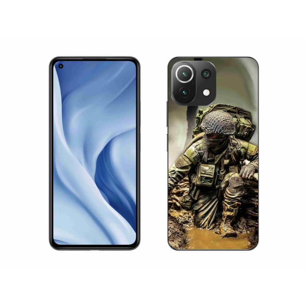 Gél borítás mmCase a Xiaomi 11 Lite 5G NE számára - katona
