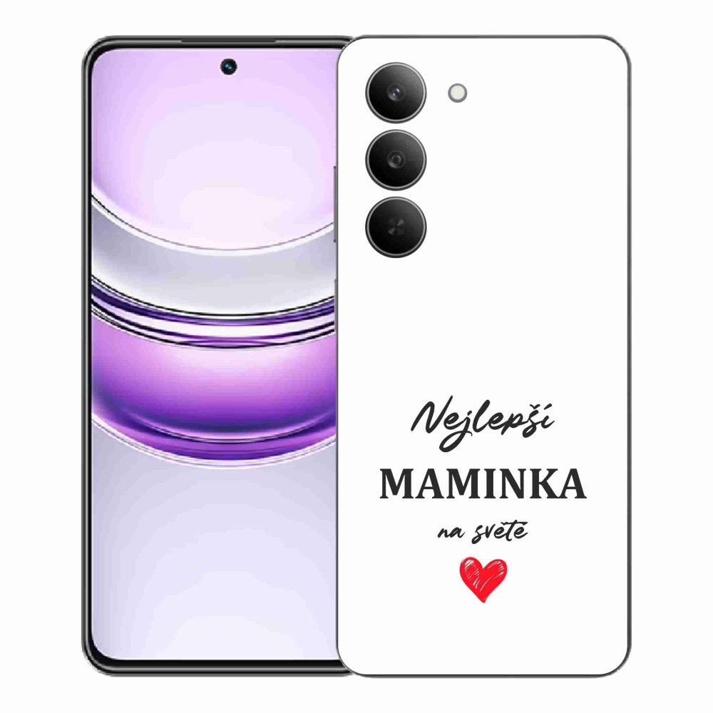 Gél borító mmCase a Realme 14x 5G - legjobb anya 1 fehér háttérrel