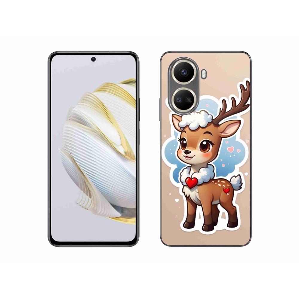 Gél borítás mmCase a Huawei Nova 10 SE számára - rajzfilm rénszarvas