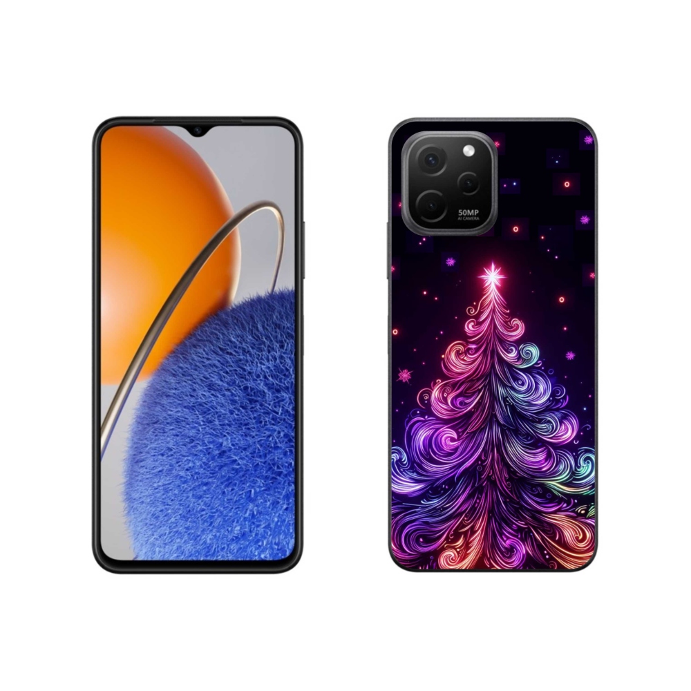 Gél borítás mmCase a Huawei Nova Y61 készülékhez - neon karácsonyfa 1