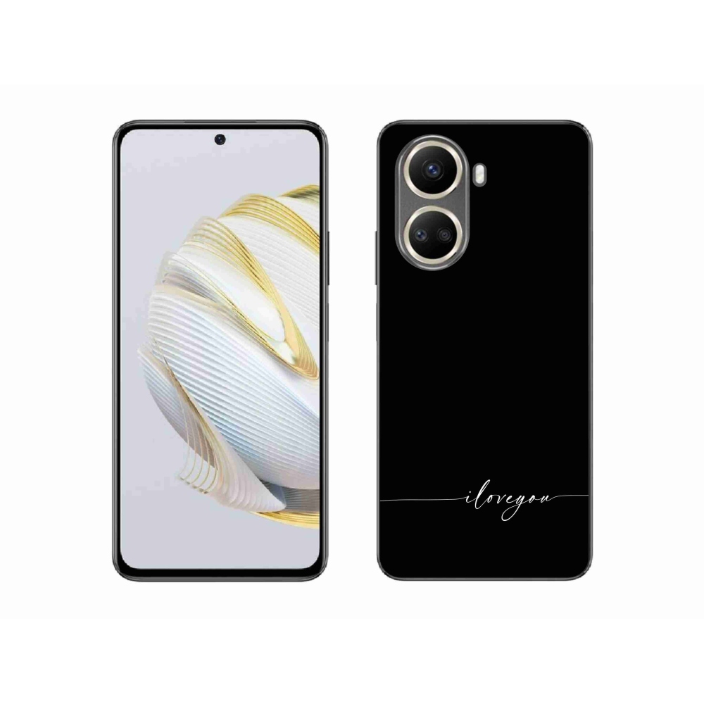 Gél borító mmCase a Huawei Nova 10 SE-hez - Szeretlek fekete háttérrel