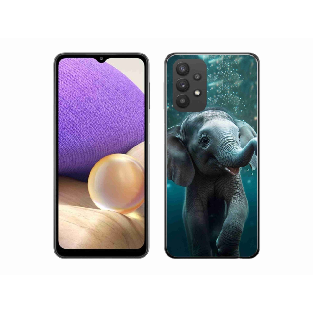 Zselés borítás mmCase Samsung Galaxy A32 5G - elefánt a víz alatt
