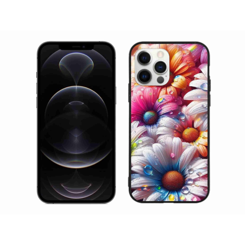 Zselés borítás mmCase iPhone 12 Pro Max készülékhez - színes margaréták