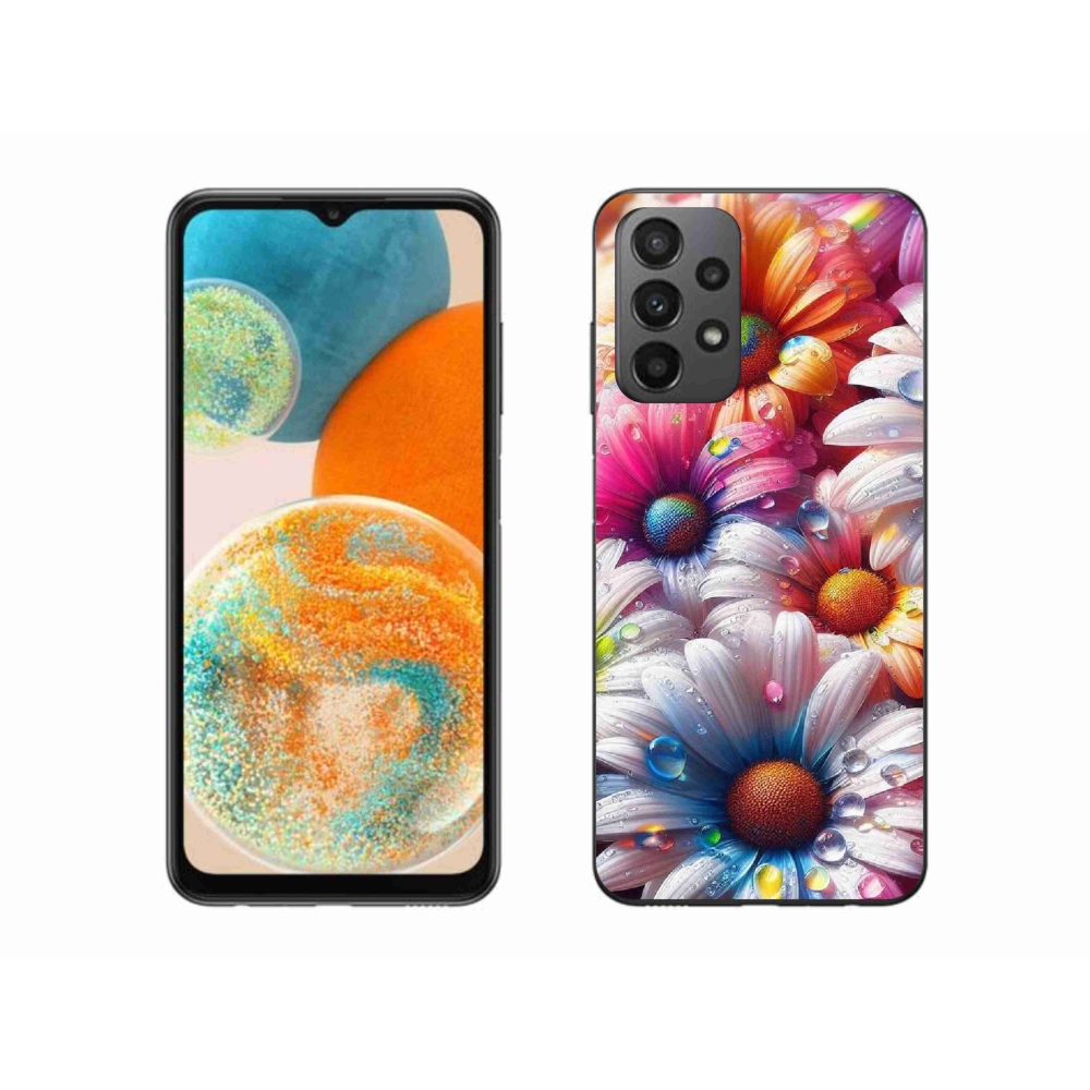 Zselés borítás mmCase Samsung Galaxy A23 4G/5G készülékhez - színes margaréták