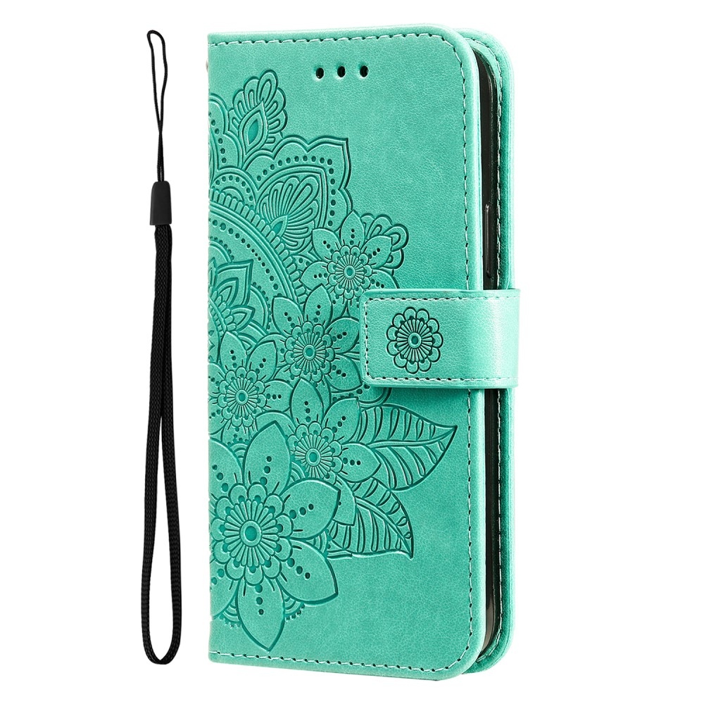 Mandala könyvtáska Samsung Galaxy A36 5G - teal színben